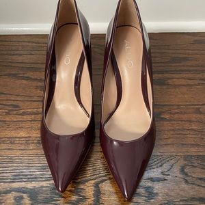 Aldo Maroon Patent Leather Pumps